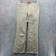 Dickies Pants Girls 9 Khaki Chino Flat Front Low Rise Stretch Twill Bootcut