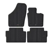 TRAVALL All Weather Floor Mats for VW Sharan (2010-2020) Premium Black Rubber