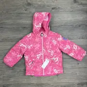 Obermeyer Ashor Jacket Size 5 Pre School Kids Pink Peony Puffs Full Zip Winter