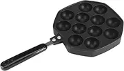 Grill Plate, Aluminium Non-Stick Takoyaki Grill Plate Iron Plate Octopus Balls/Pancake Maker Baking Mould Black