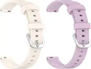[Chofit] 2-Pack 12MM Bands Compatible for Fossil Raquel ES5220 Watch Band, Soft Silicone Waterproof Adjustable Strap Replacement Wristbands for Raquel Three-Hand Date ES5220