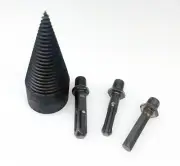 Log Wood Splitter Firewood Breaker Drill Bit Screw Cone Driver Fit Hex SDS Plus