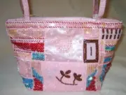 Pink red blue beaded sequin purse handbag NEW