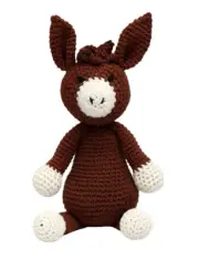 Dark Brown Donkey Crochet Doll Handmade Amigurumi Plush Toy VAC