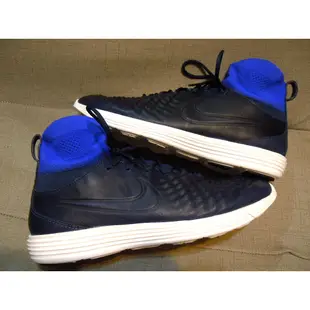 男Nike耐吉Lunar Magista II FK深藍色高筒襪套呂布運動鞋子US10號