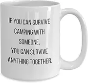 Camping Survive Anything Together Ceramic Mug Camp for Camper 11oz