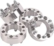 6 Stud 50mm Thickness Wheel Spacers Compatible with Toyota Hilux, 4pcs 6x5.5" Forged Spacer, Bolt Pattern M12x1.5 Thread Pitch 108mm Hub Bore Wheel Spacer Compatible with Isuzu Rodeo