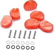 Totority 6 Pack Acoustic Guitar Tuning Pegs Gc805 Replacement Keys Vintage Style Machine Heads Acrylic Buttons 22.5mm Set of 6
