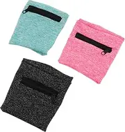 [MUSISALY] 3pcs Waterproof Wrist Wallet: Pouch Zipper Sports Wristband Purse for Phone and Valuables Bags for Running Gym and Daily Use