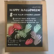 Halloween 8 Piece Red Palm String Light with 8 Lighting Modes with Timer