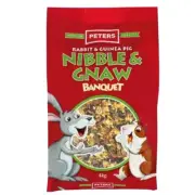 Peters Rabbit & Guinea Pig Nibble & Gnaw Banquet Feed 4kg
