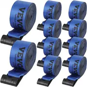 VEVOR Winch Straps, 10.2 cm x 9.1 m, 2.7T Load Capacity, 8.2T Breaking Strength, Truck Straps with Flat Hook, Flatbed Tie Downs Cargo Control for Trai