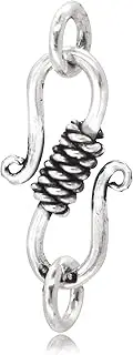 [The Jewellery Store London] Jewellery Finding in 925 Sterling Silver, Handmade, S Hook Eye Clasp, 20mm