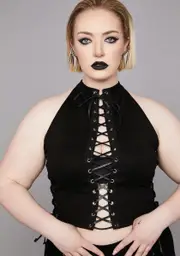 [Widow] Plus Glitch In The Matrix Crop Top