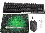 XUMIUZIY Wireless Keyboard and Mouse Set, RGB Keyboard and Mouse Combo, Color Backlit Rechargeable Game Glowing for Laptop PC Computer Game and Work