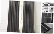 Living Room Grey Velvet Curtains, Sound and Sunlight Reducing Heavy Matt Rod