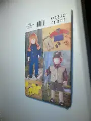 18" Doll Clothes Pattern Vogue 9833 jacket jeans raincoat hat vest