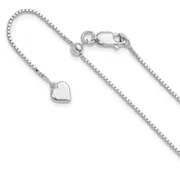 22 Inch Sterling Silver Adjustable .95mm Box Chain