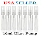 7 Perfume Atomizer Bottles 10ml Glass Pump Travel Portable Refillable Spray Case