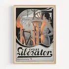 Cycles Liberator Butteri Bicycle Retro Vintage Poster Print