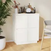 NNEVL Sideboard White 60x34x75 cm Solid Wood Pine
