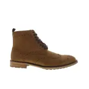 Steve Madden M-Ryland Mens Brown Suede Lace Up Casual Dress Boots