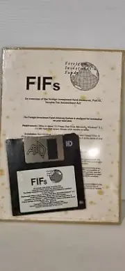 Foreign Investment Fund Advisory Systems 3.5" Vintage Floppy Disk Australia 1993