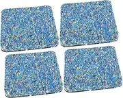 4pcs Treadmill Mat for Hardwood Floor Exercise Floor Padding Gym Mat Noise-reducing Pad Heavy-Duty Safety Non-Slip