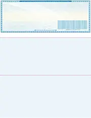 2000 Blank Check paper "High Security" - Check on Top - Light Blue Art Deco