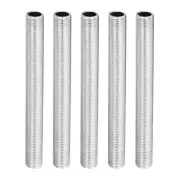 5Pc Lamp Pipe Nipple,9cm L M10 Thread 1mm Pitch Zinc Alloy Pipe Lamp Repair Part