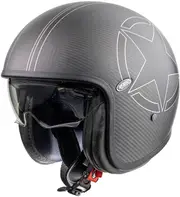 Premier Vintage Carbon Star, open face helmet , color: Black , size: L