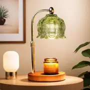 Fragrance Candle Warmer Lamp，Electric Candle Warmer with Timer & Green