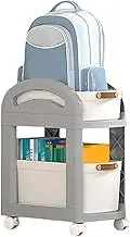2 Tier Trolley Cart, Camping Cart, Under Desk Storage Cart, Multi-Functional Storage Cart, Under Desk Organizer with Wheels, 40 x 25.5 x 47.5 cm Mobile Storage Cart for Classroom and Bedroom