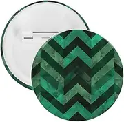 [YTLKGFP] Buttons Badge 5 Pcs With Emerald Green Printed Button Pins Decorations Tinplate Round Badge for Clothes Bags Hats Jeans And More, 2.3 inch, plastic tinplate, no gemstone