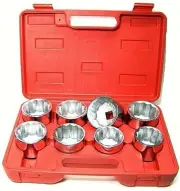 9 pc 3/4" Drive Socket Set 2-1/16" to 2-1/2" 12 Points Sockets Add On Chrome dr