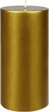 Zest Candle Pillar Candle, 3 by 6-Inch, Metallic Bronze Gold