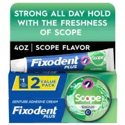 Fixodent Plus Scope Denture Adhesive, Precision Hold, 2 oz, 2 Pack