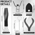 4Pcs Drain Snake Drill Attachment Manganese Steel Drain Cleaner Rojpa