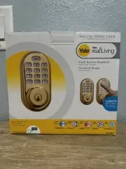 Yale Deadbolt Keypad Door Lock Polished Brash Real Living Smart Keyless Entry
