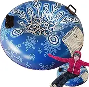 Christmas Snow Sled,Heavy Duty Snowflake Christmas Tube Sled - Winter Outdoor Fun Toys, Funny Winter Snow Tube for Outdoor Activities, Family Activities
