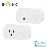 BN-LINK 2 Pack Smart Wi-Fi Plug Outlet with Remote Control, Timer Function 15A