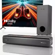 Sound Bar with subwoofer Dolby Atmos 2.1CH Wireless Bluetooth 3D Surround Sound
