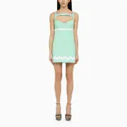 [Patou] Mint green cotton mini dress 36 FR Green