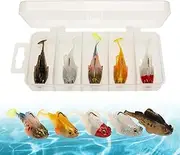 Fishing Lures Set, Simulation Fish Lures Kit, 5X Colorful Catfish Bait, Angling Accessories for All Water Layers