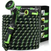 Metal Garden Hoses for Yard 100 ft - No-kink 304 Water Hose 100ft with 10 mod...