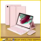 For Samsung Galaxy Tab A9 Plus 11 Inch BT Keyboard Case (Pink With Mouse) .