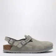 [Birkenstock] Stone grey suede Tokyo slipper 40 IT Grey