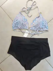 Tigerlily Bikini Izzy Tri Slide Top (XL) 16 & Oui Corset High Waist Pant (L) 14