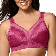 [Playtex] 4693B 18 Hour Ultimate Shoulder Comfort Wirefree Bra-Signature Berry-44D