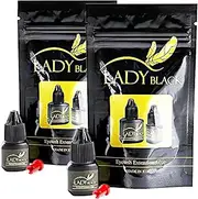 1 Bottle/2 Bottle Eyelash Extensions Max Bond Glue/Adhesive Fast Strong Black/SKY LADY BLACK 5g (2 Bottle)